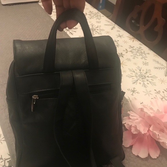 No Brand Handbags - Black leather Back Pack Purse